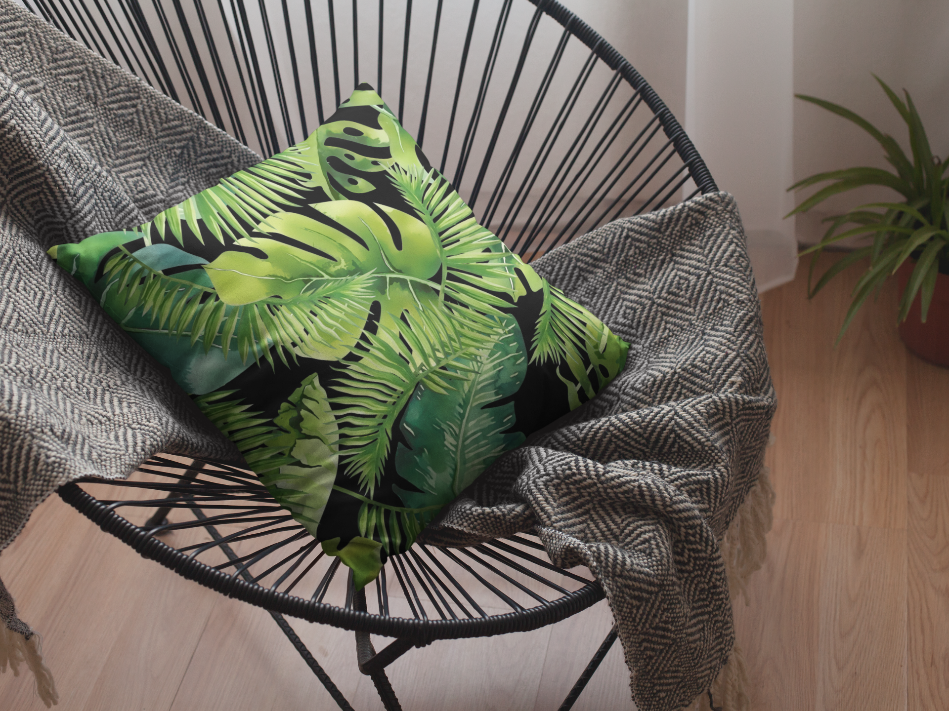 Kissen: Lush Green Jungle Vibes