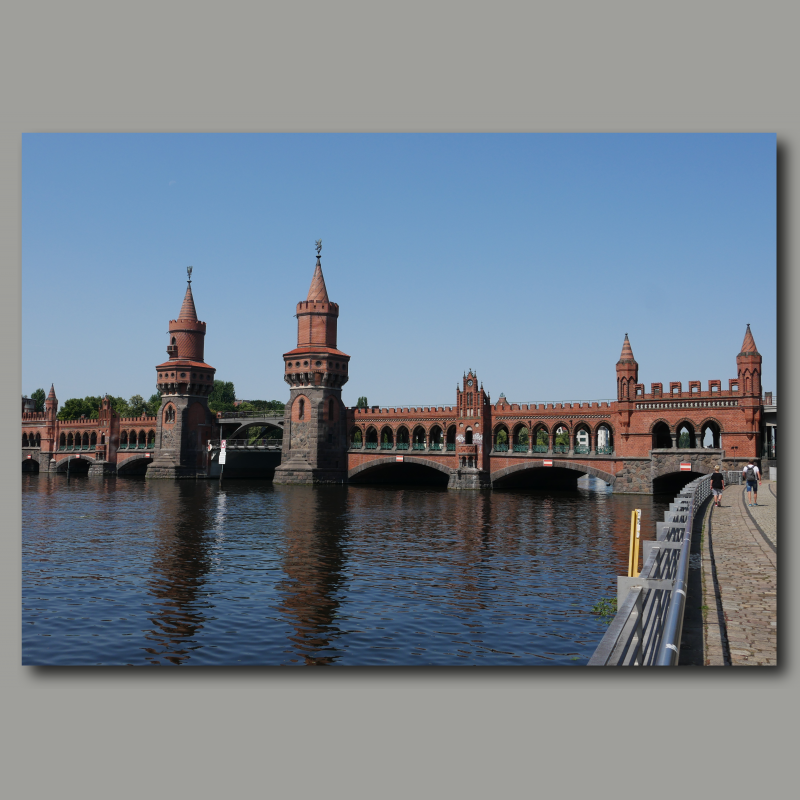 Poster: Berlin Oberbaumbrücke Spree