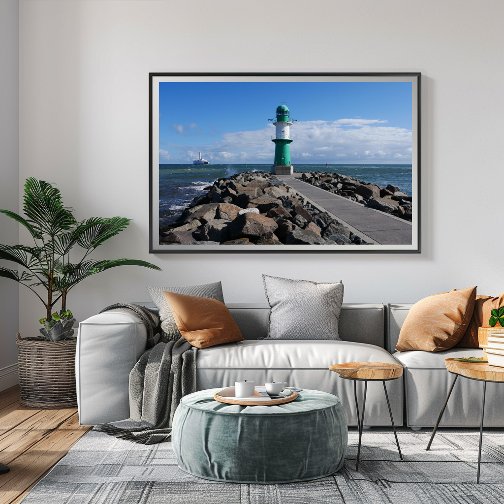 Poster: Rostock Warnemünde Leuchtturm Mole - immagine 3