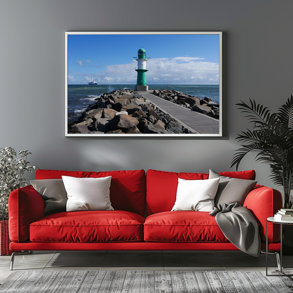 Poster: Rostock Warnemünde Leuchtturm Mole - immagine 4