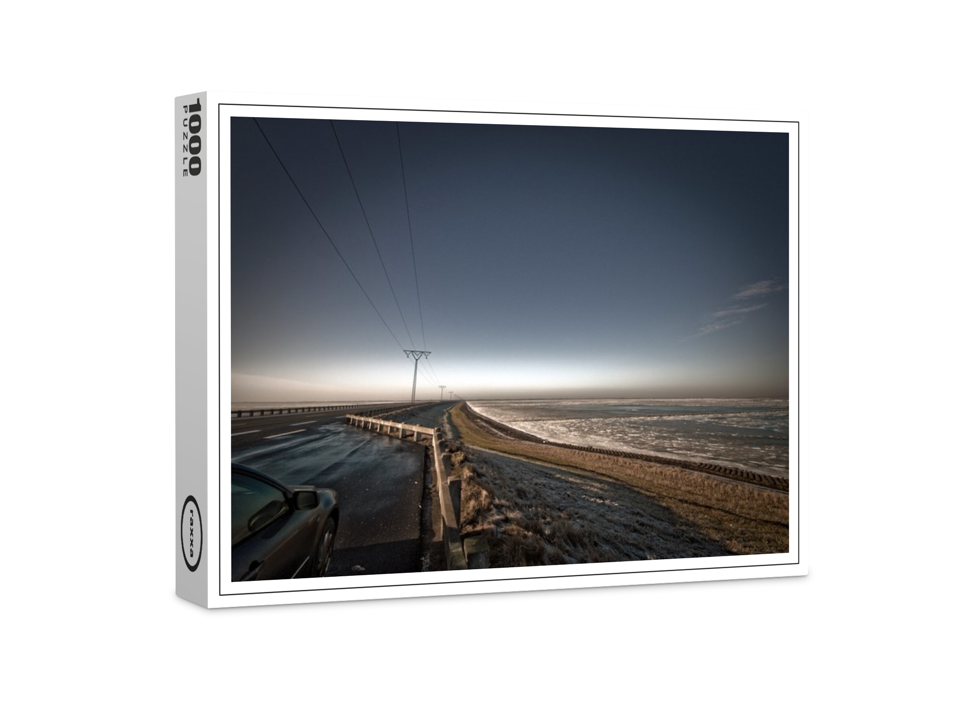 raxxa Premium-Puzzle: A cold winter day on dam.