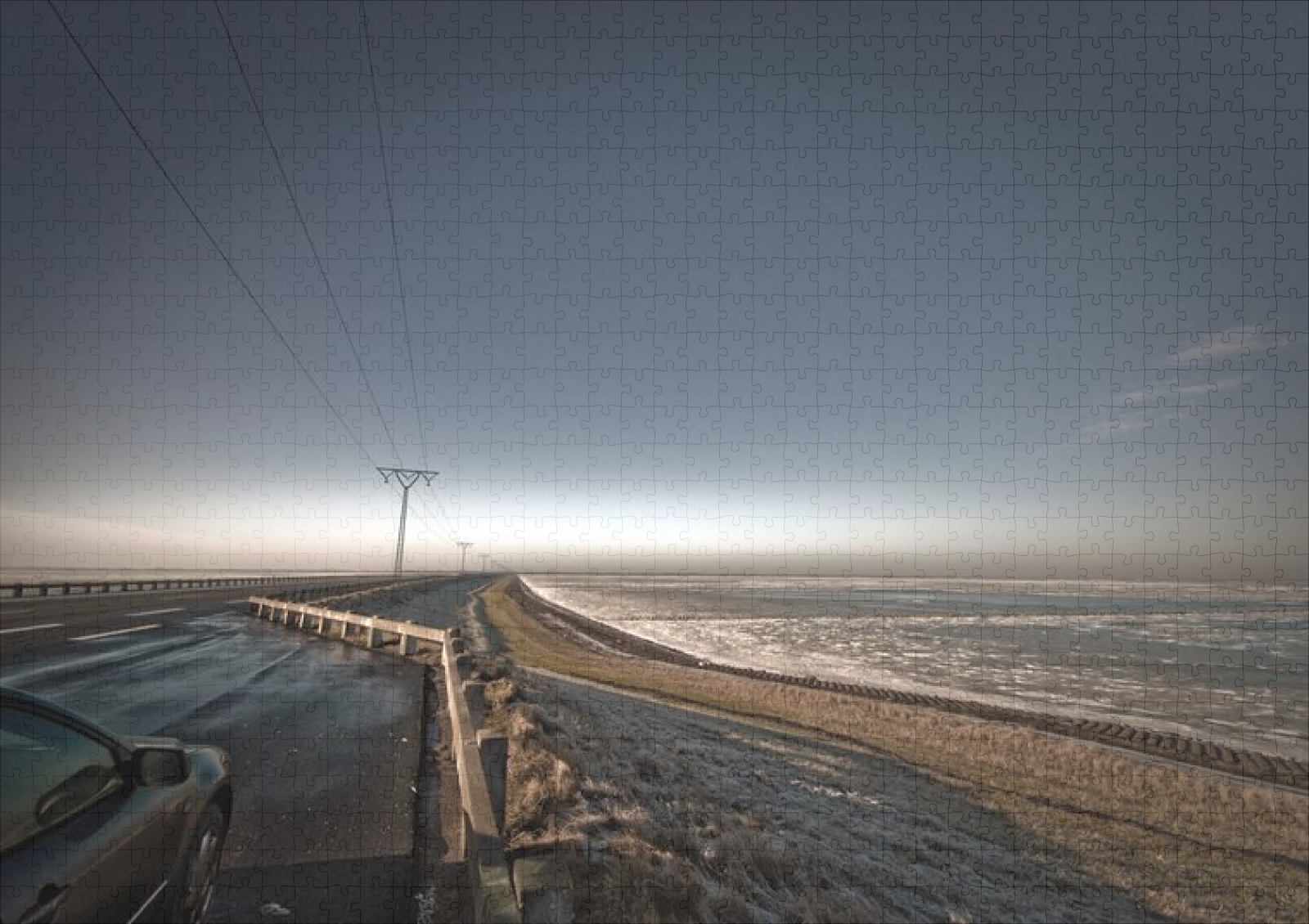 raxxa Premium-Puzzle: A cold winter day on dam. – Image 2