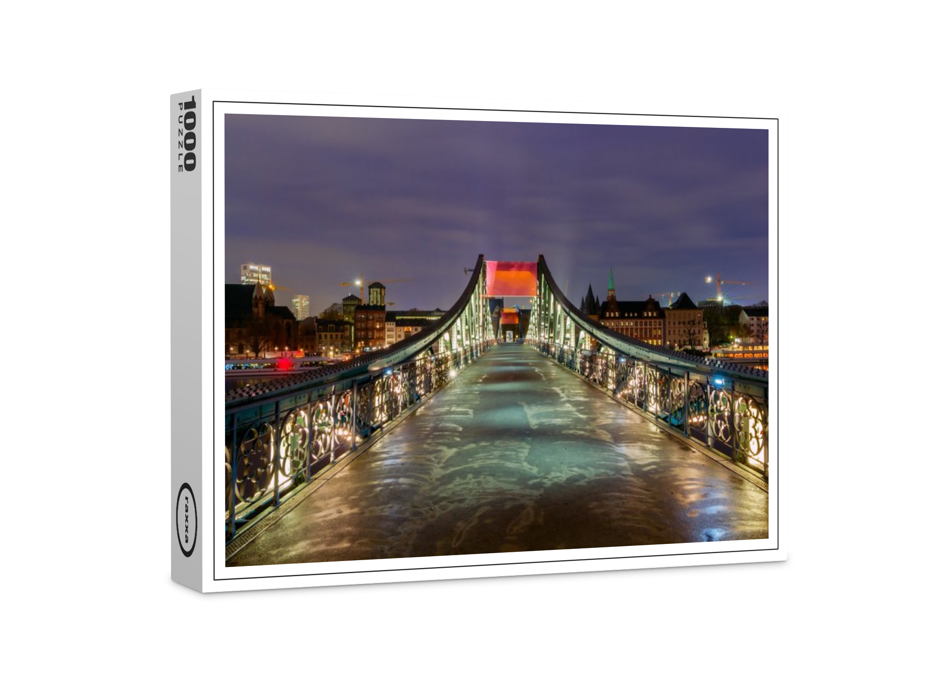 raxxa Premium-Puzzle: Frankfurt am Main. Fußgängerbrücke