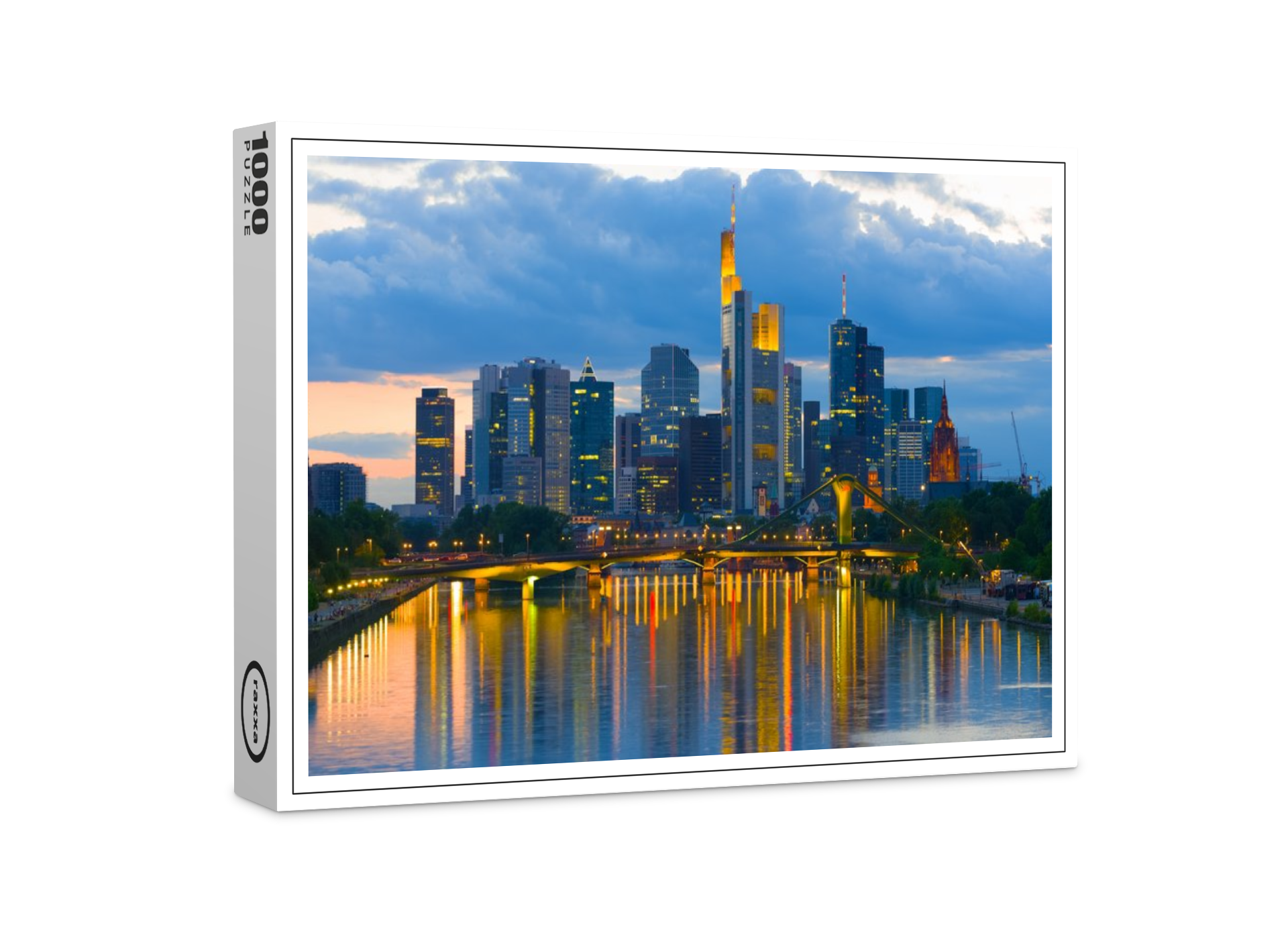 raxxa Premium-Puzzle: Frankfurt bei Nacht