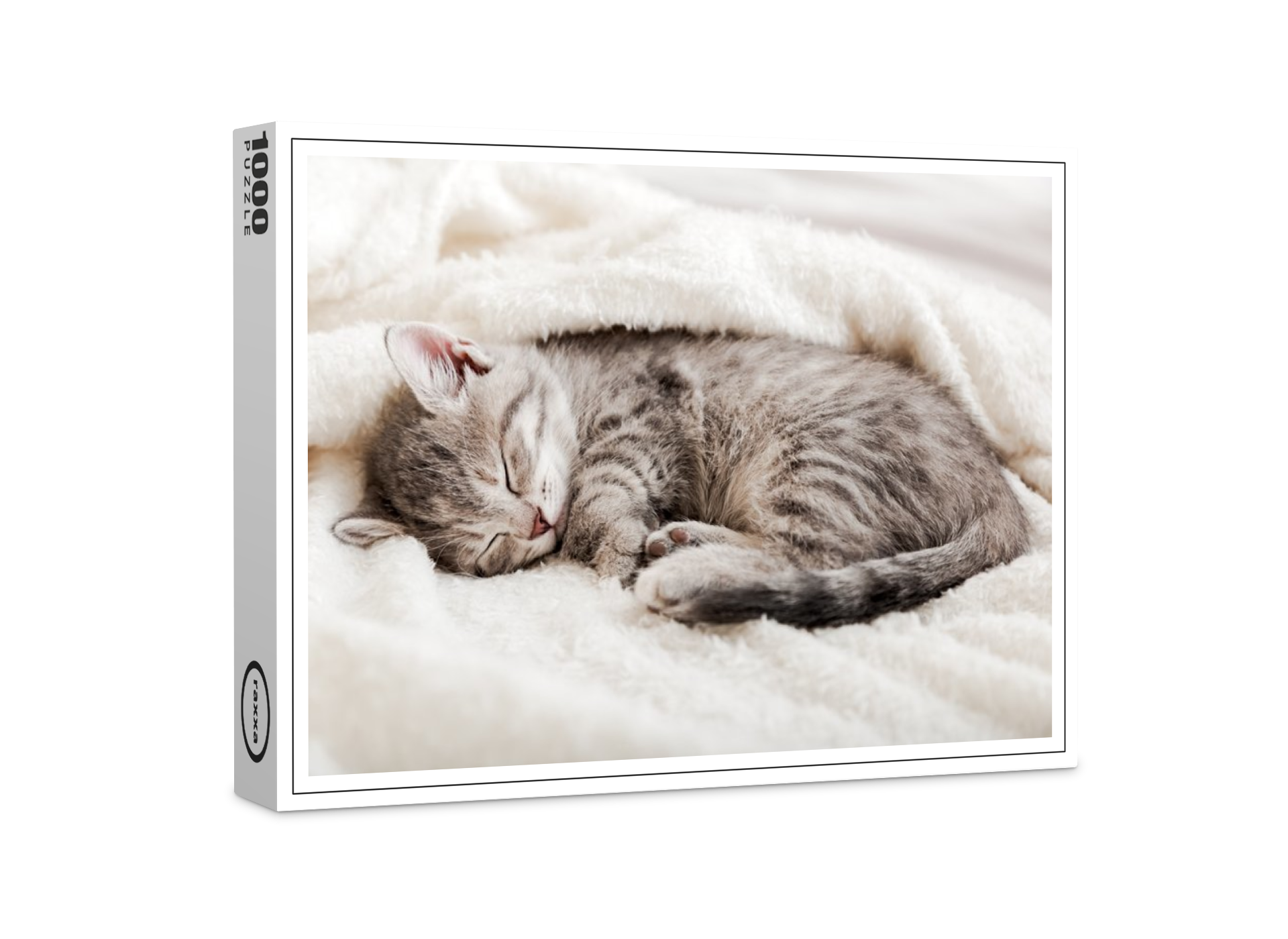 raxxa Premium-Puzzle: Tabby-Kätzchen schläft