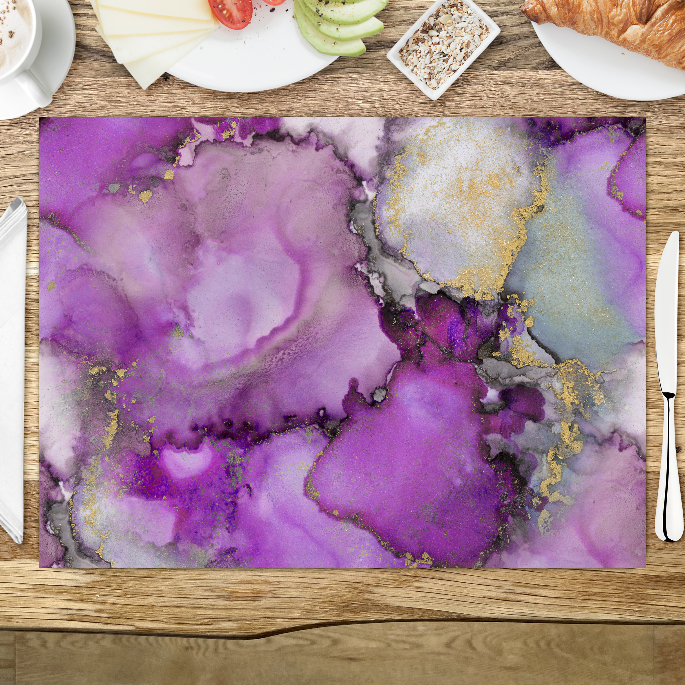 raxxa Premium-Tischset: Fuchsia Pink Gold Ink – Image 3