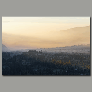 Poster: Indonesien - Nebelstimmung auf Hochebene bei Sonnenaufgang