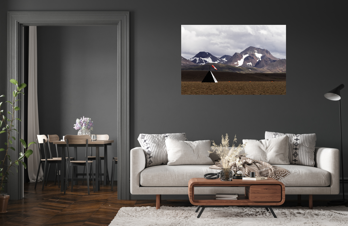 Poster: Landebahn vor Bergkette – Bild 2