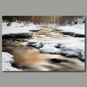 Poster: Winterliche Flussansicht
