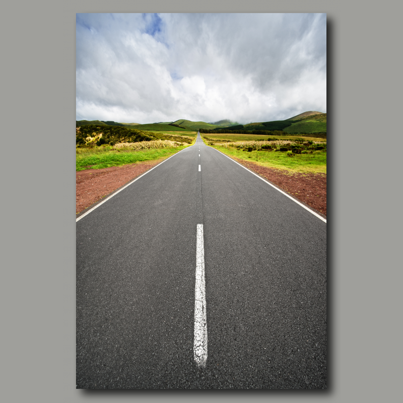 Poster: Endlos lang Strasse