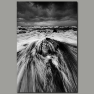 Poster: Eisblock am Strand