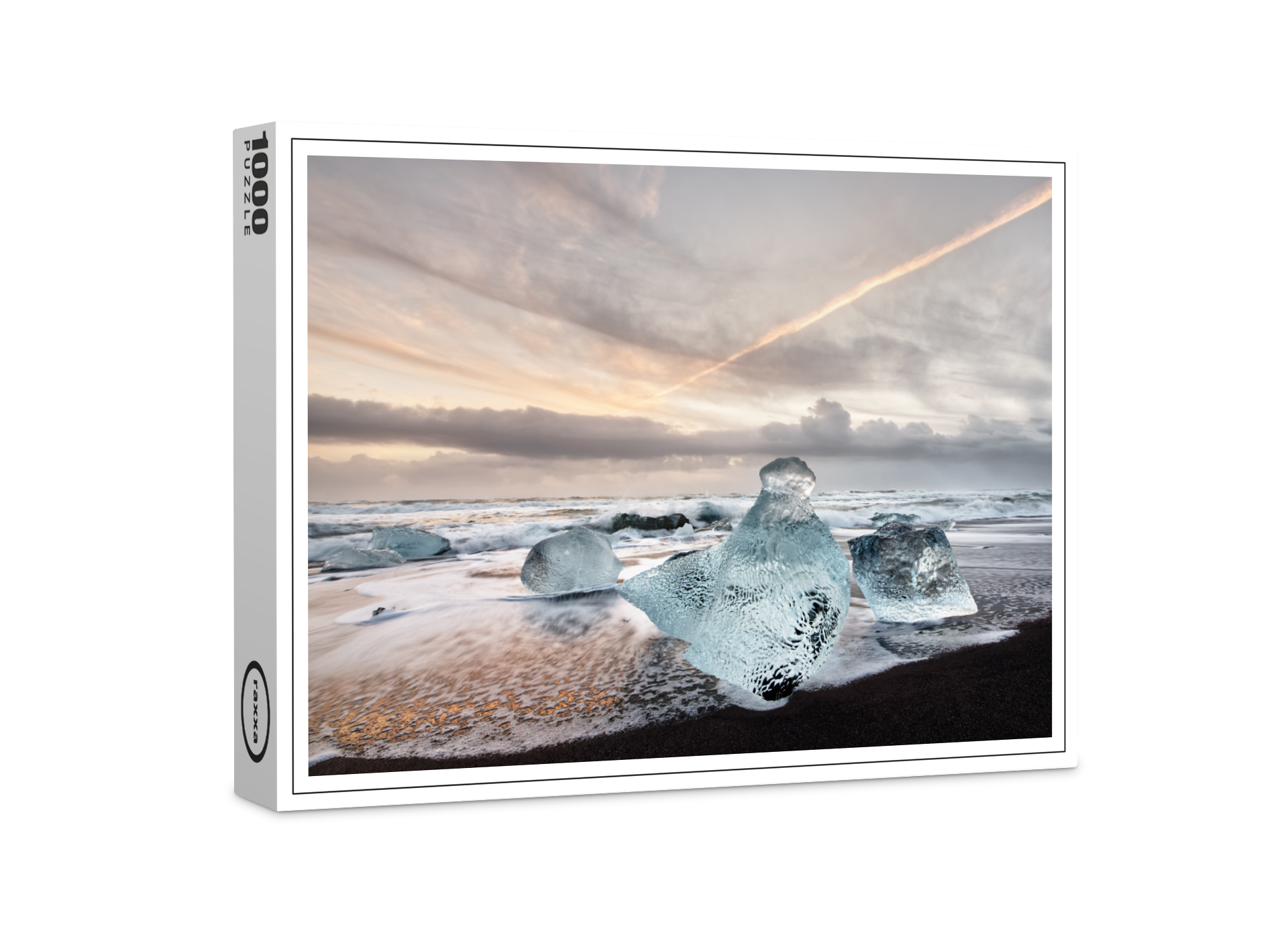 raxxa Premium-Puzzle: Gletschereis am Strand