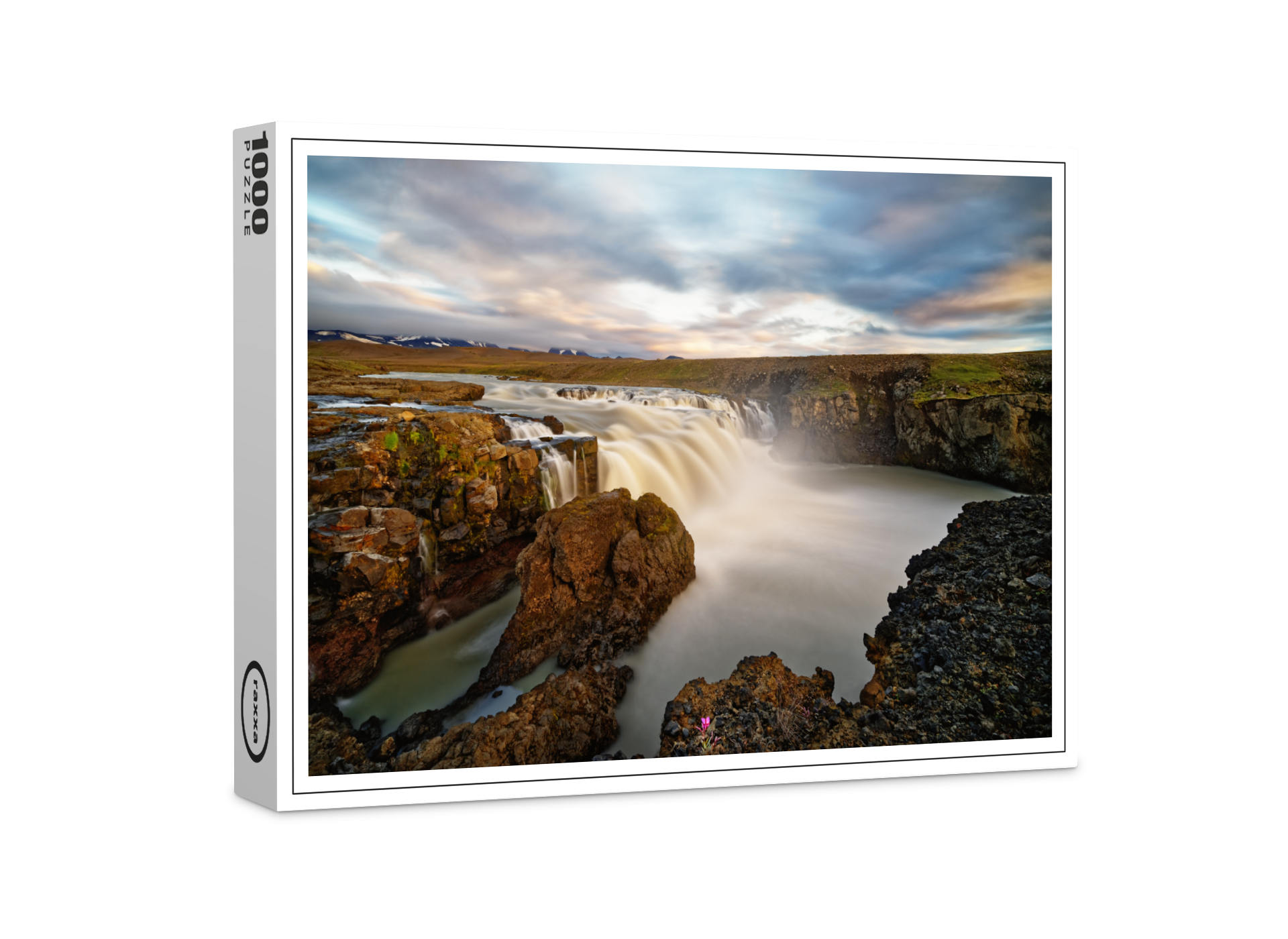 raxxa Premium-Puzzle: Wasserfall in wilder Landschaft