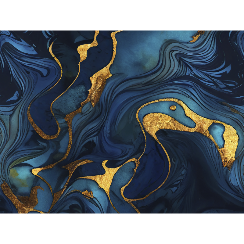 raxxa Premium-Tischset: Navy Blue Gold Marble
