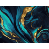 raxxa Premium-Tischset: Turquoise Blue Gold Marble