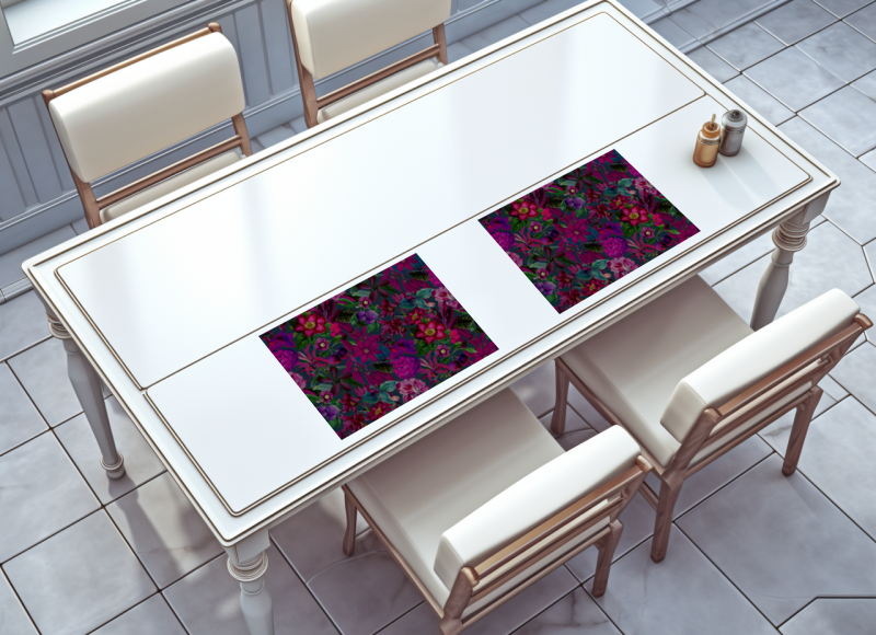 raxxa Premium-Tischset: Moody Flower Jungle Pink - Imagen 2