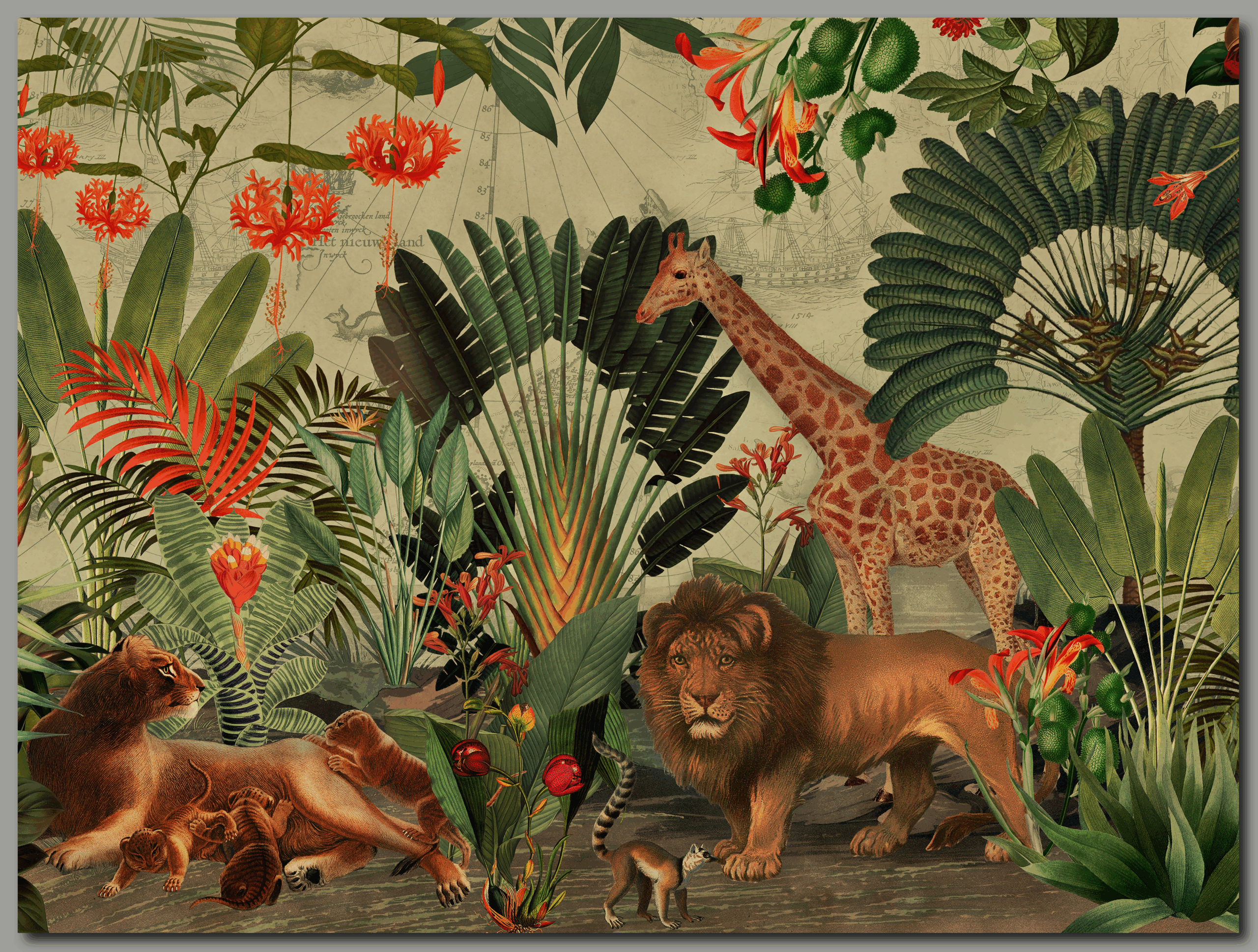 raxxa Premium-Tischset: Exotischer Afrika Dschungel - Imagen 2