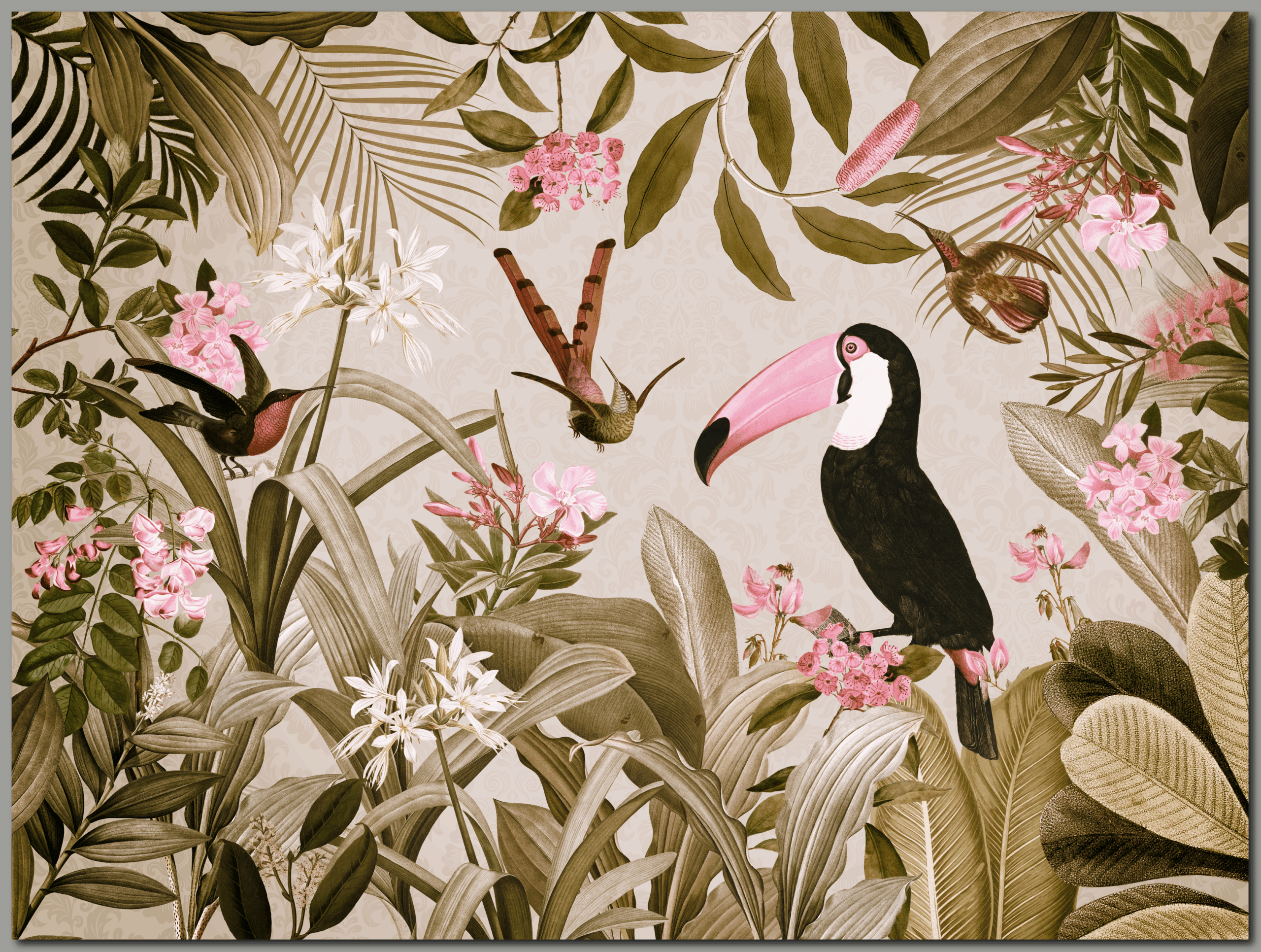 raxxa Premium-Tischset: Toucan und tropische Vögel im exotischen Dschungel - immagine 2