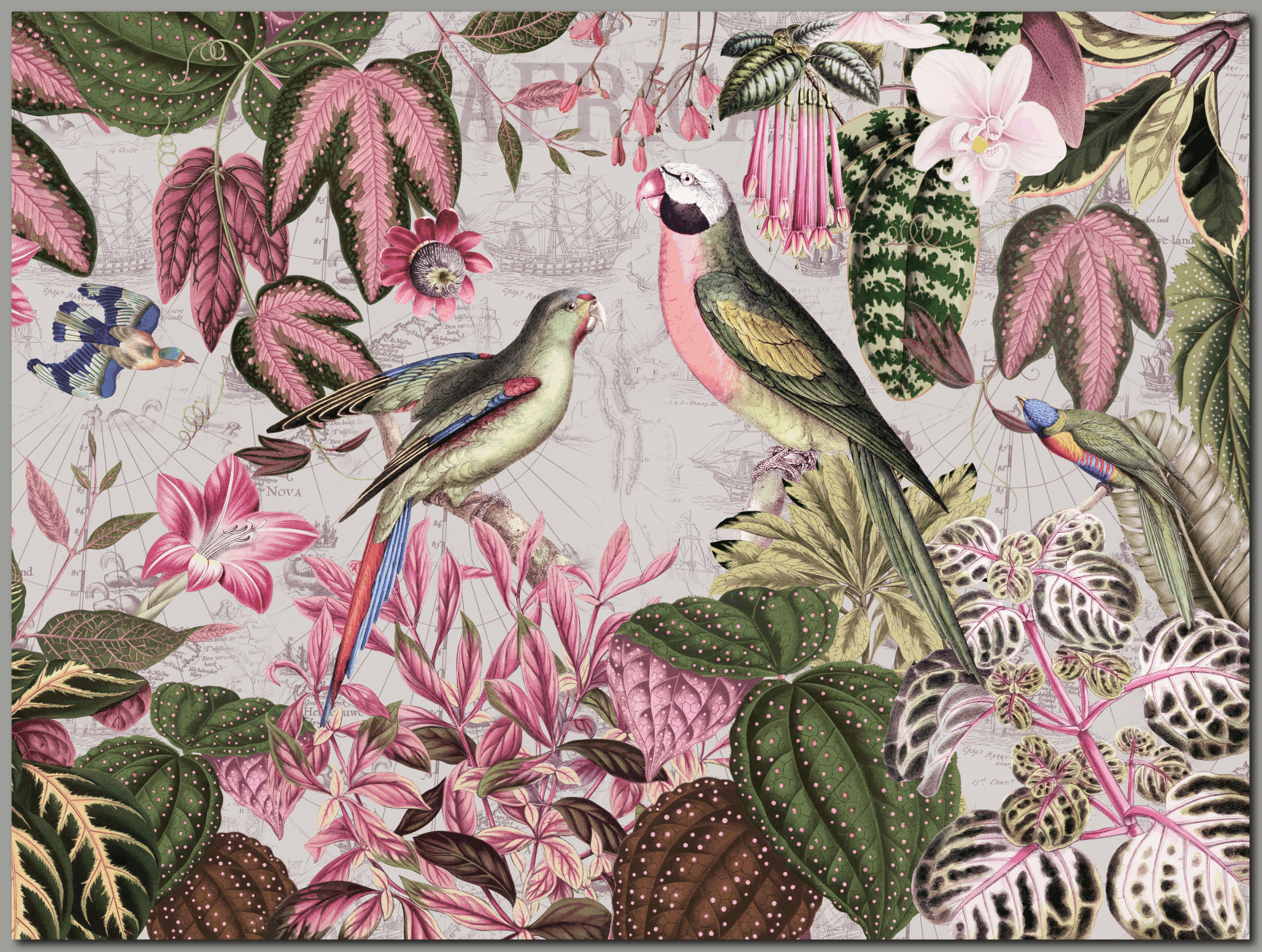 raxxa Premium-Tischset: Tropische Papagein im Dschungel - immagine 2