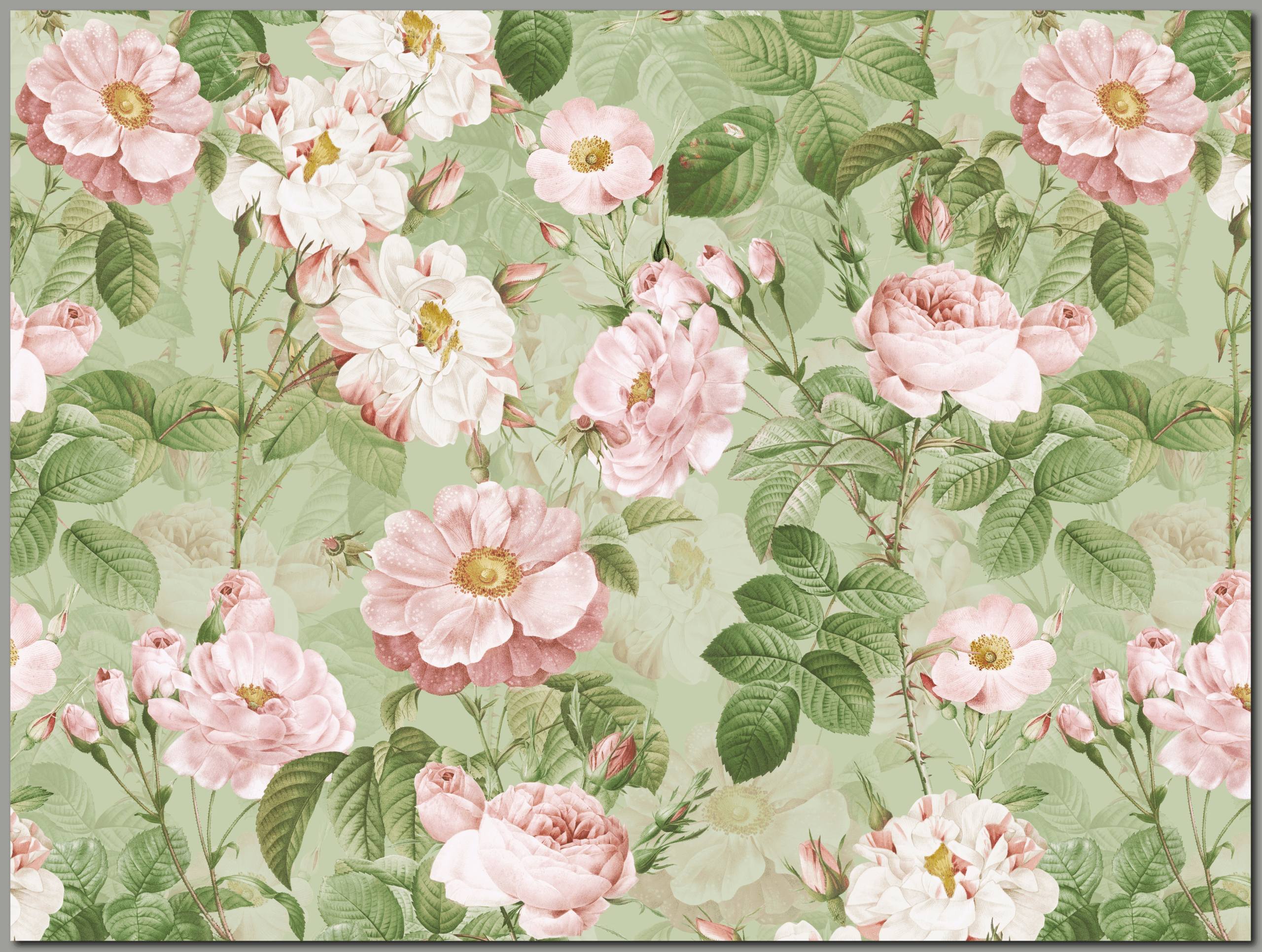 raxxa Premium-Tischset: Historische Rosenmalerei: Ein Erbe der Eleganz - immagine 2