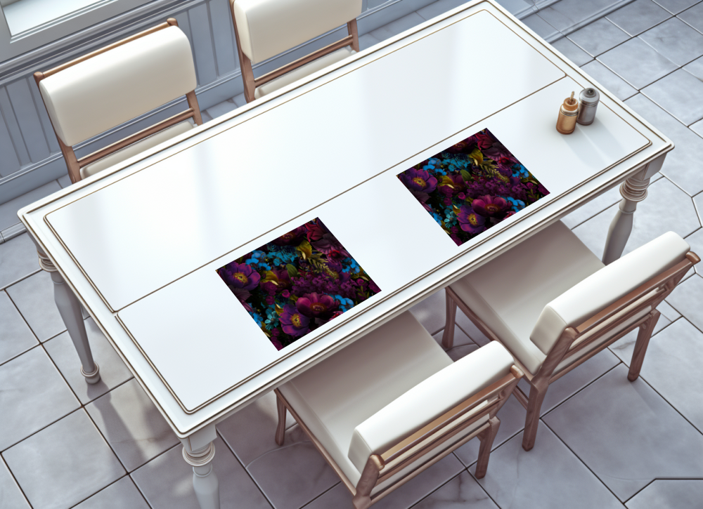 raxxa Premium-Tischset: Opulente Blumenpracht: Vintage Gothic Eleganz - immagine 3