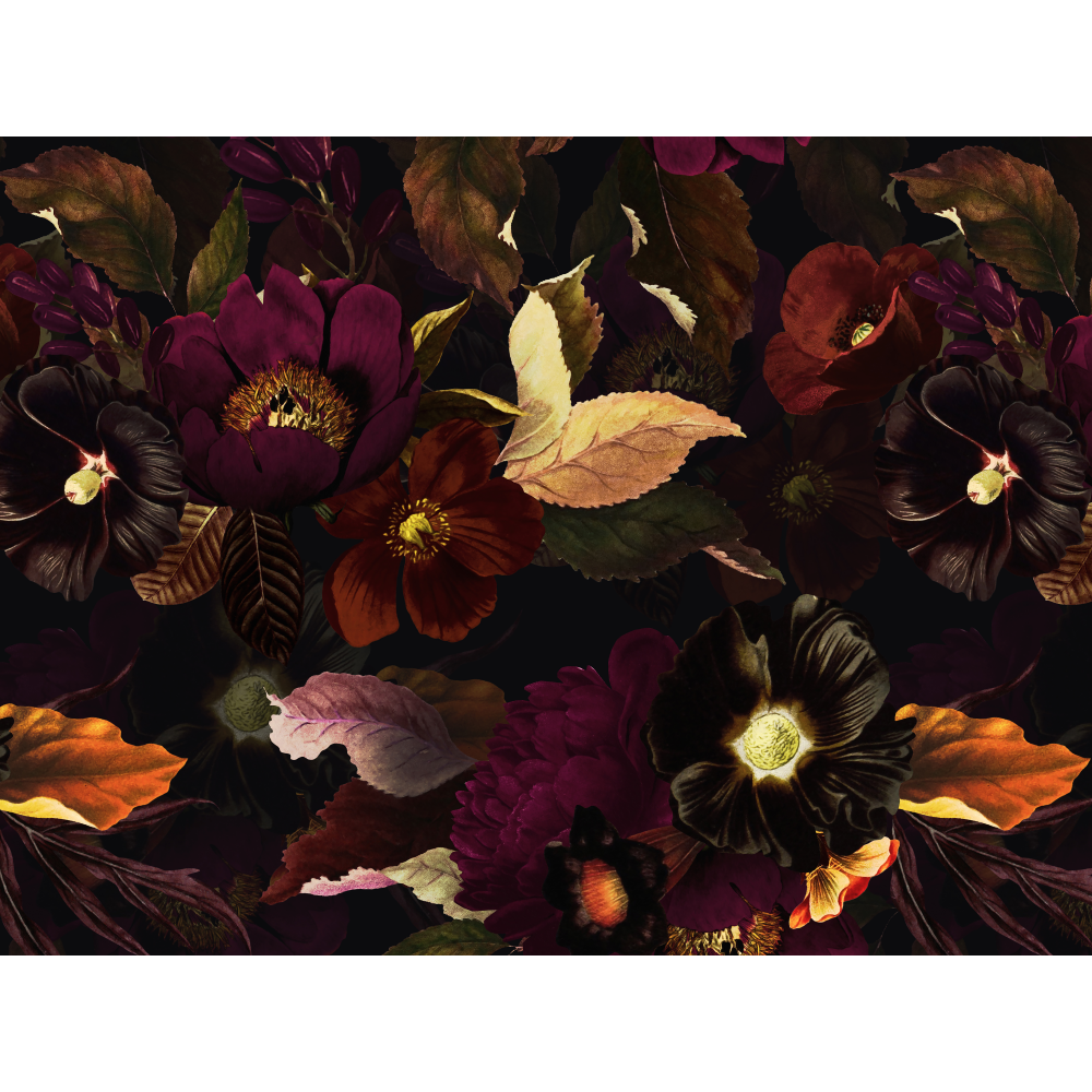 raxxa Premium-Tischset: Üppige Dunkelheit: Vintage Blumendesigns im Gothic-Stil - immagine 2