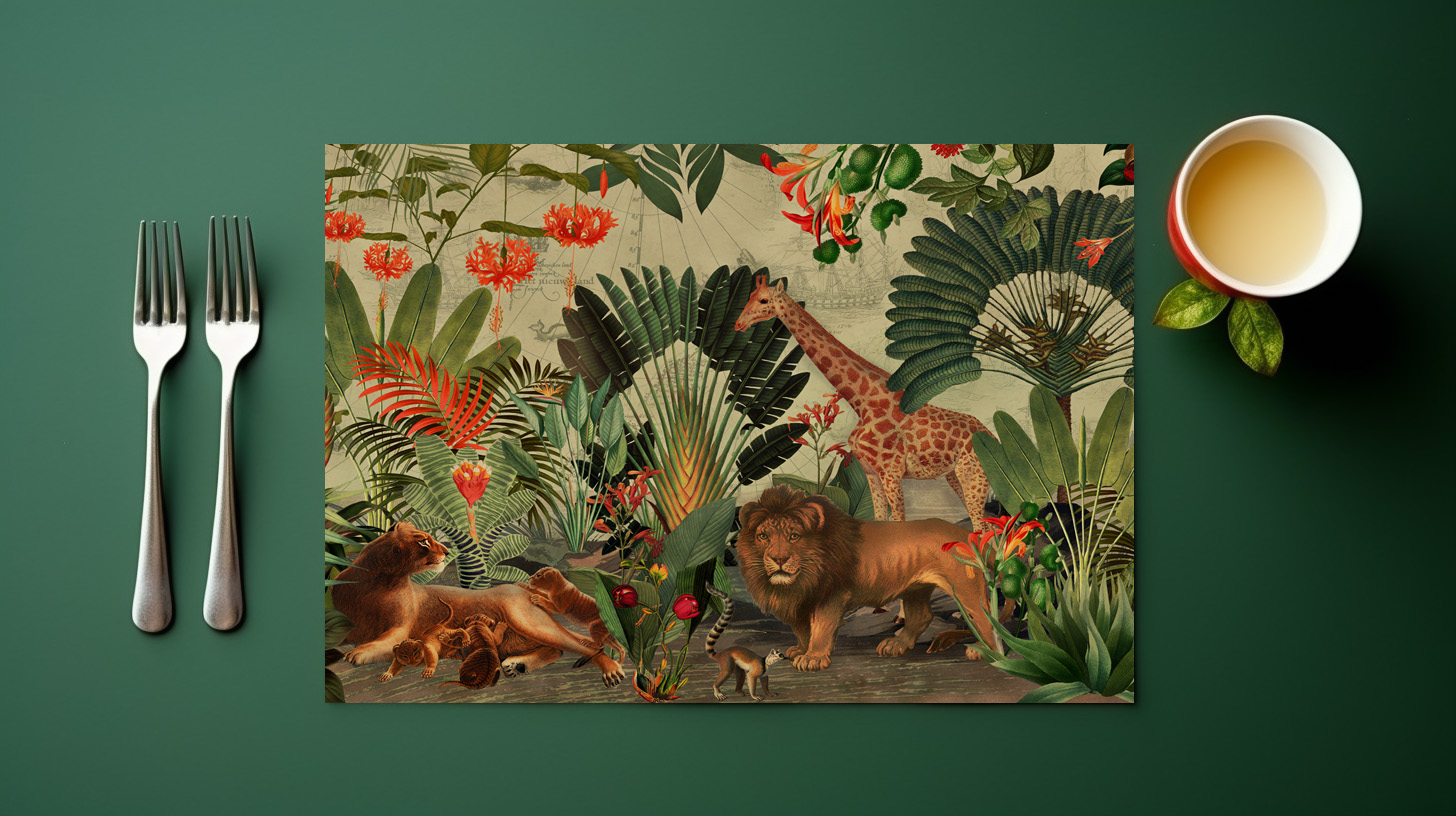 raxxa Premium-Tischset: Exotischer Afrika Dschungel