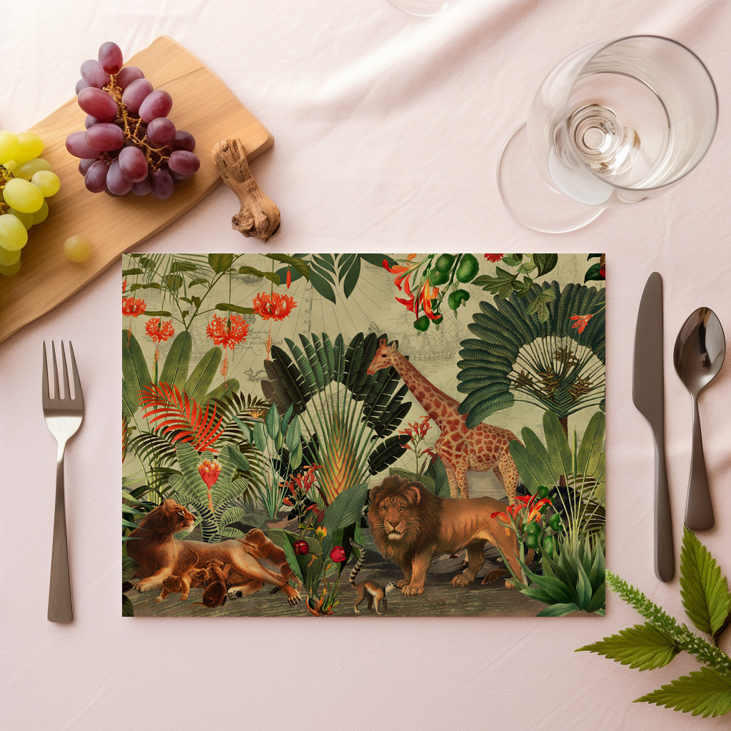 raxxa Premium-Tischset: Exotischer Afrika Dschungel - Imagen 5