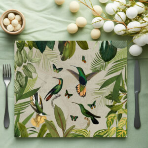 raxxa Premium-Tischset: Zauberhafte Kolibris im tropischen Dschungel