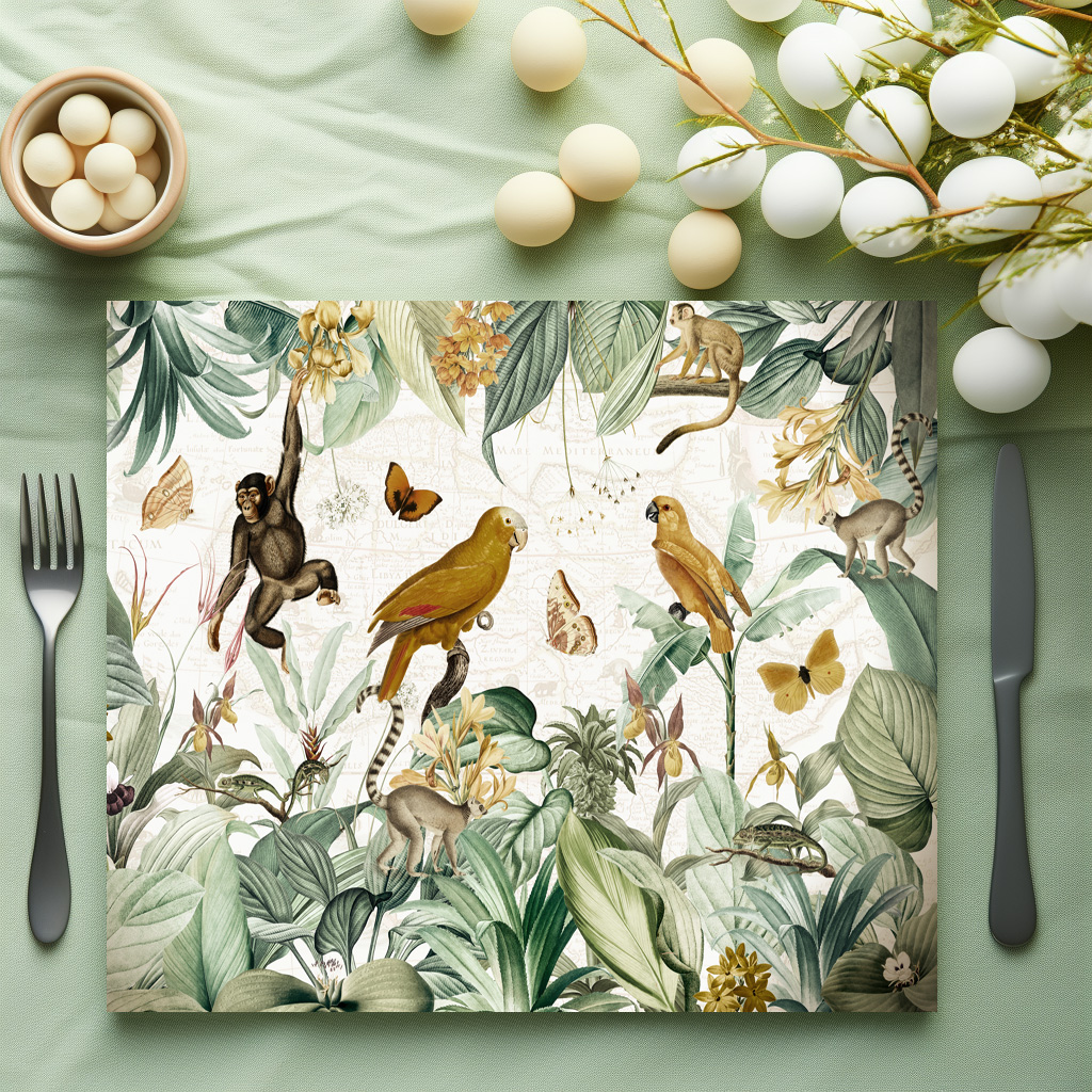 raxxa Premium-Tischset: Vintage Party im Tropischen Regenwald – Image 5