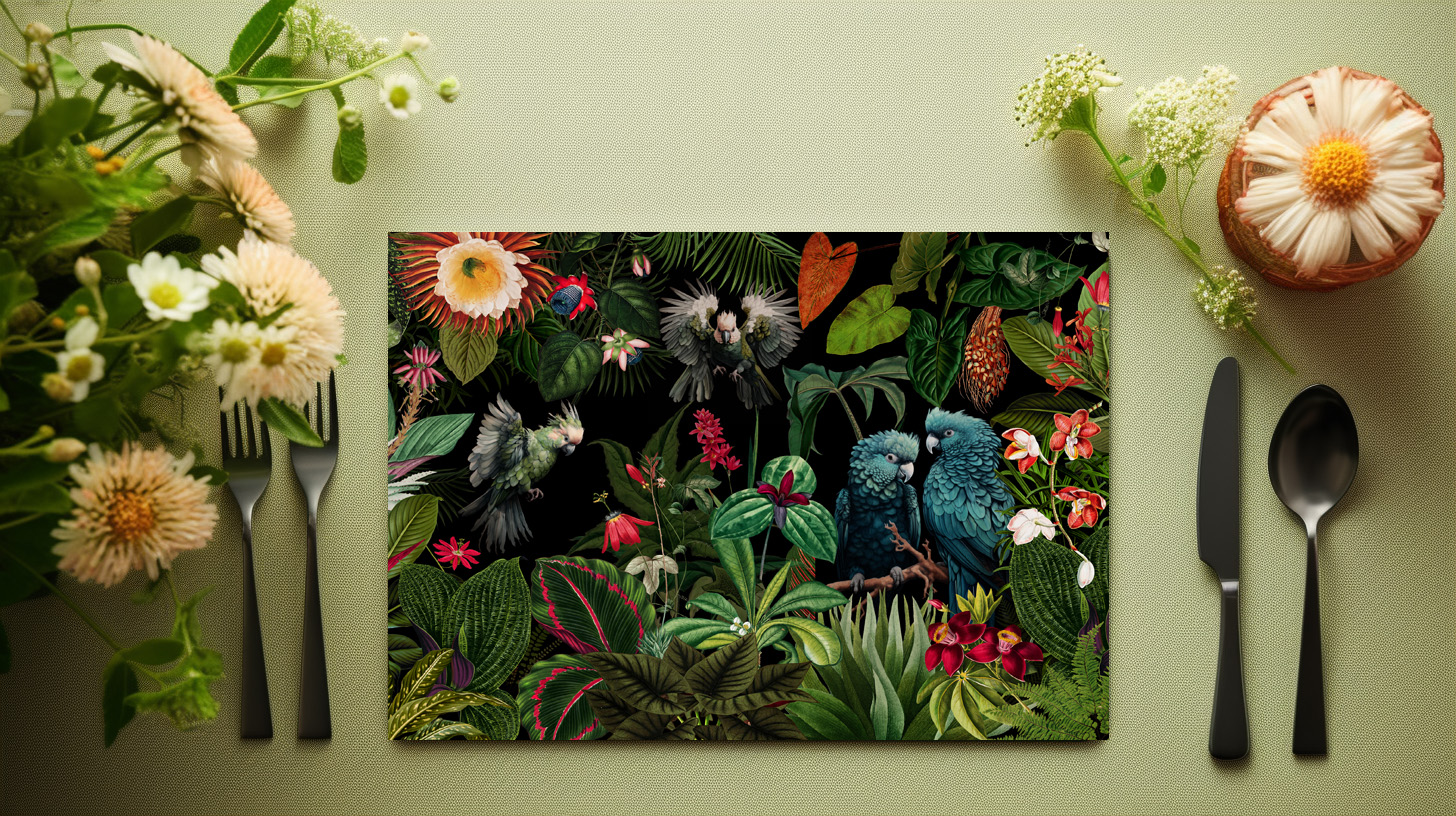 raxxa Premium-Tischset: Mystischer Zauberhafter tropischer Nacht Dschungel - immagine 6