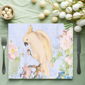 raxxa Premium-Tischset: Nostalgischer Kakadu Dschungel