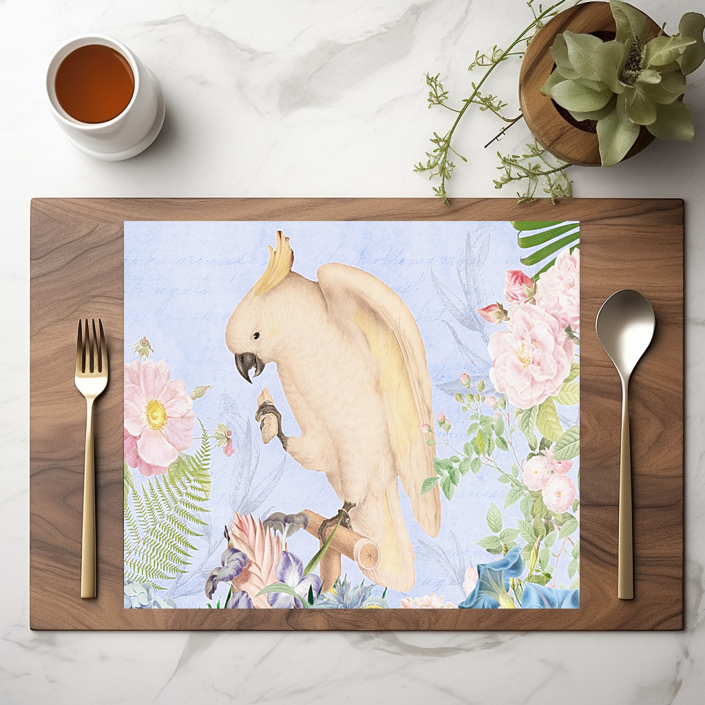 raxxa Premium-Tischset: Nostalgischer Kakadu Dschungel - immagine 4