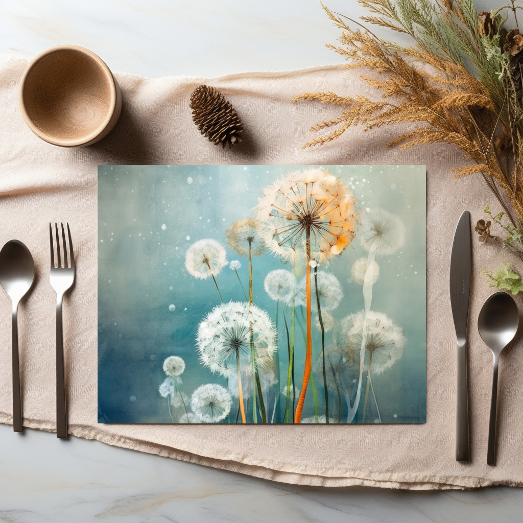 raxxa Premium-Tischset: Schwebende Pusteblumen