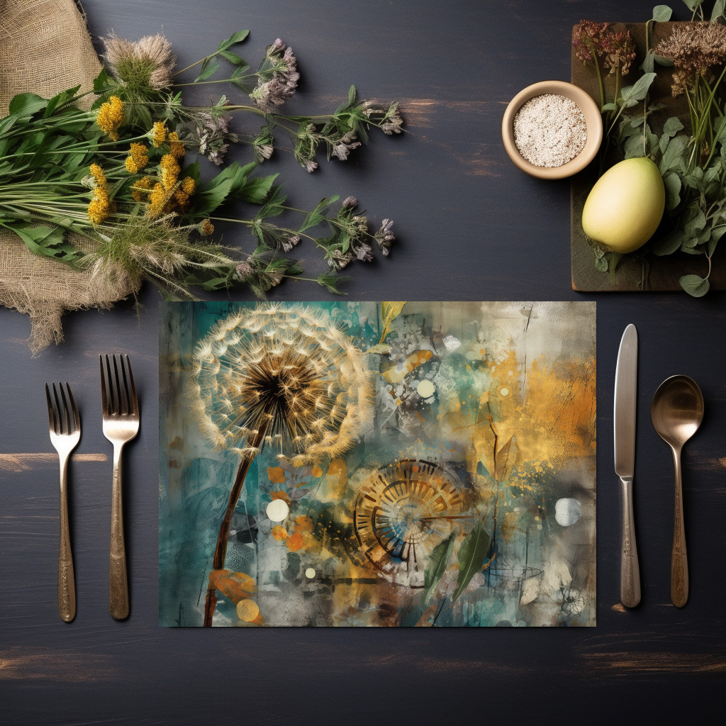 raxxa Premium-Tischset: Goldene Reflexionen in der Stadt