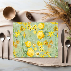 raxxa Premium-Tischset: Blütenpracht der Geschichte: Handgemalte Rosen