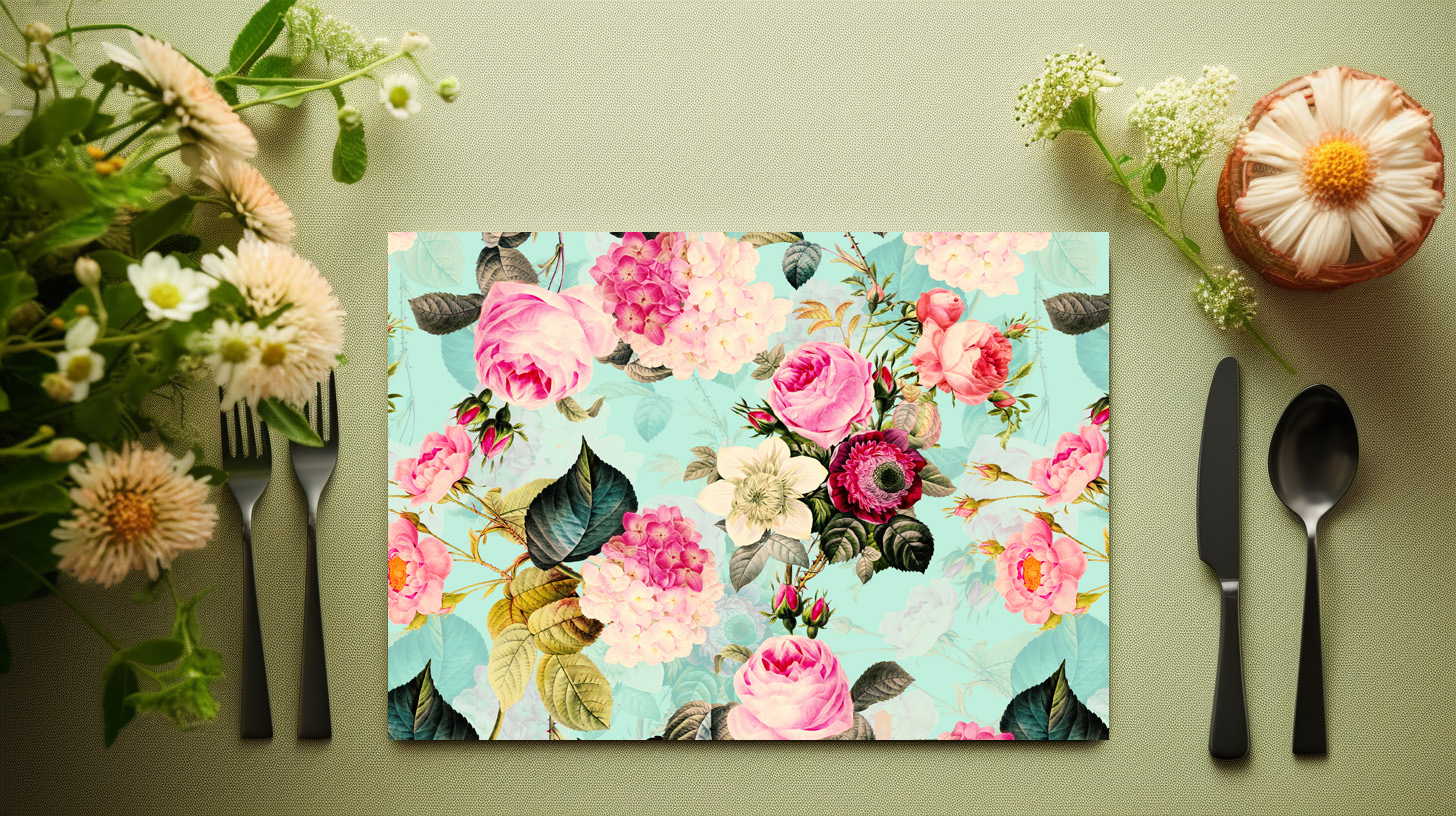 raxxa Premium-Tischset: Rosenzauber der Aristokratie