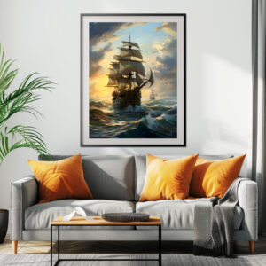 Poster: Wellen reiten