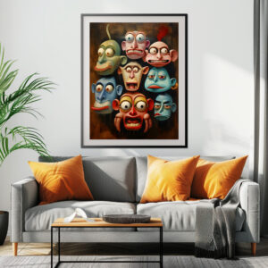 Poster: Whimsical Monkeys 1