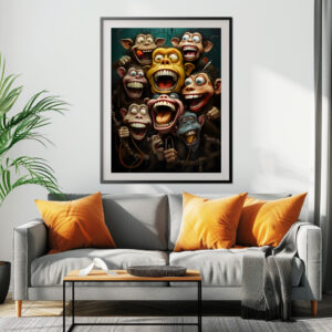 Poster: Whimsical Monkeys 2