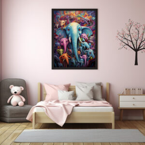 Poster: Whimsical Wild Elefanten