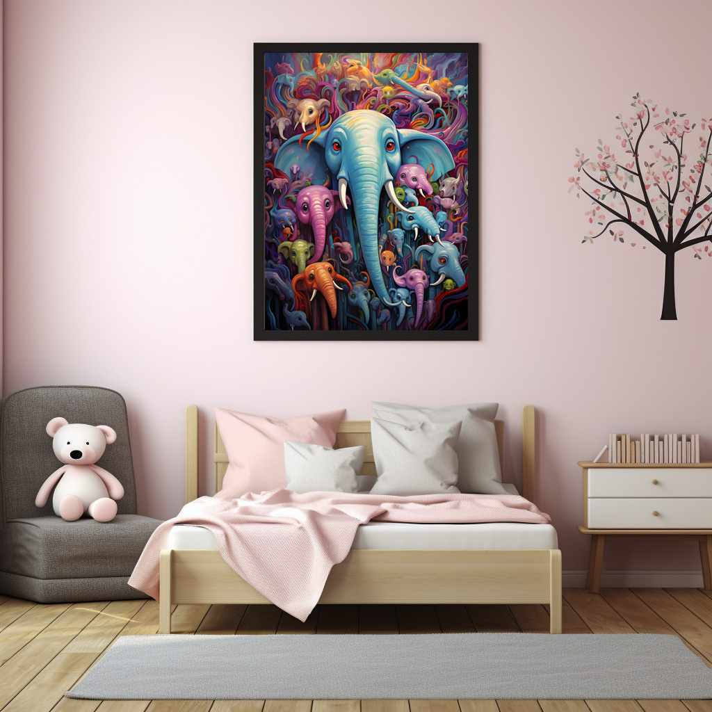 Poster: Whimsical Wild Elefanten