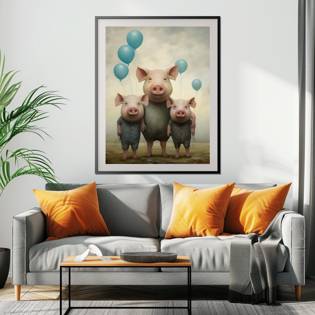 Poster: Whimsical Schweine kumpels - Image 2