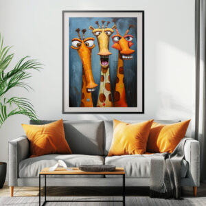 Poster: Whimsical Lästernde Giraffen