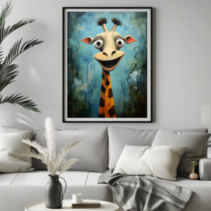 Poster: Whimsical Funny Giraffe