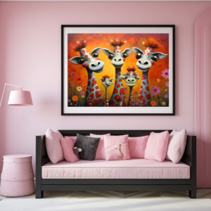 Poster: Whimsical Giraffen Familie