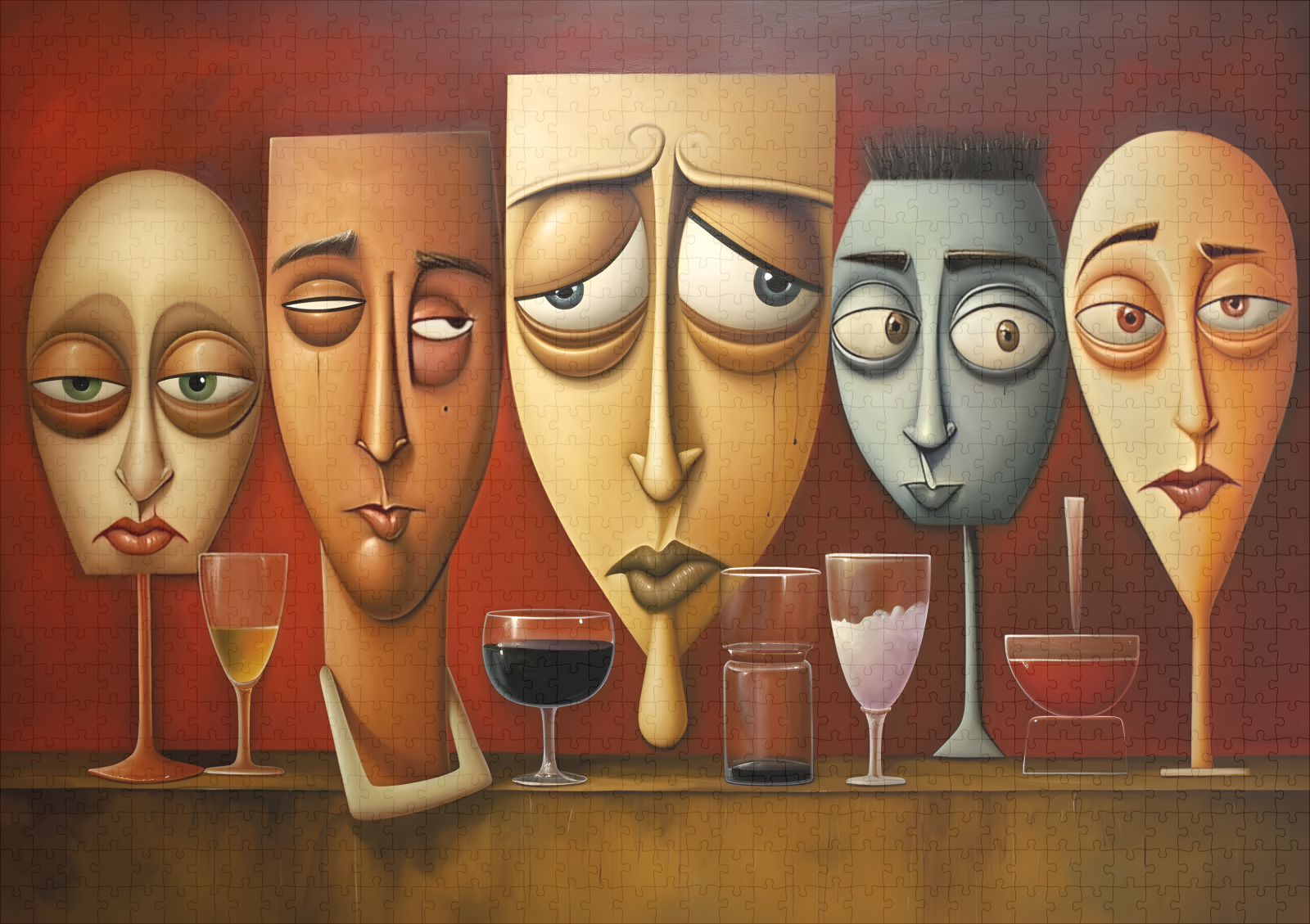 raxxa Premium-Puzzle: Whimsical Drink Drunk 1 - Image 2