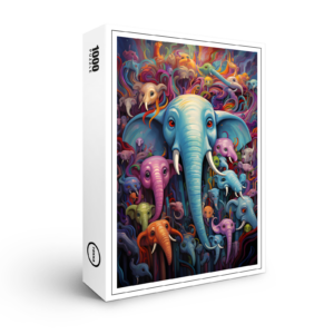 raxxa Premium-Puzzle: Whimsical Wild Elefanten