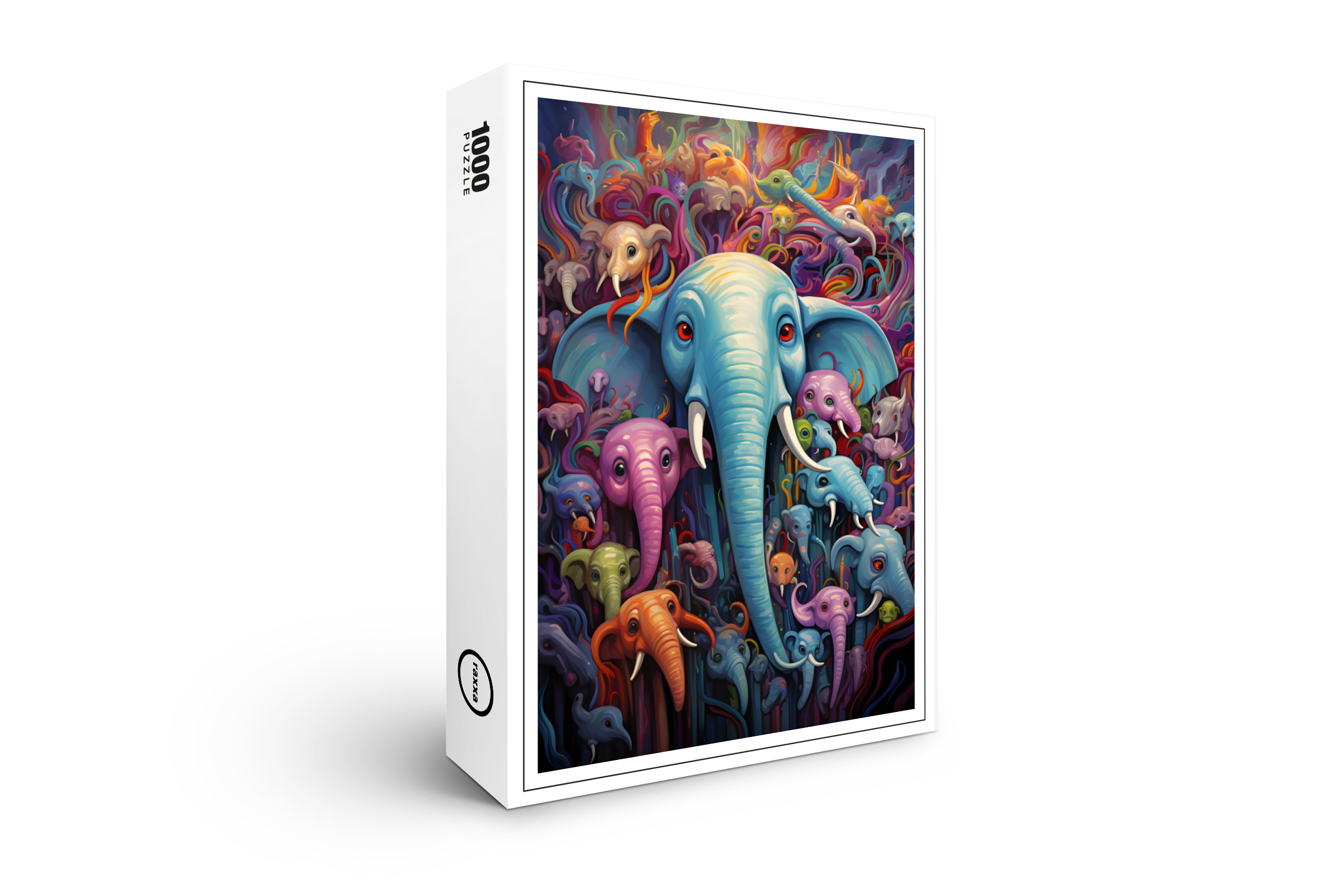 raxxa Premium-Puzzle: Whimsical Wild Elefanten