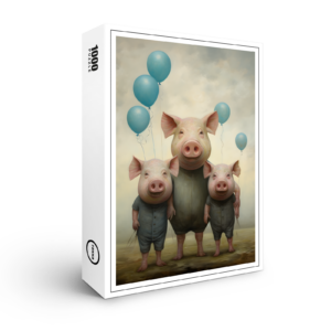raxxa Premium-Puzzle: Whimsical Schweine kumpels